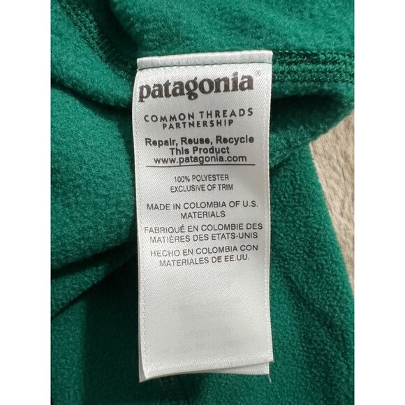 Patagonia XS Green Fleece Quarter-Zip Pullover For Women - Picture 4 of 7